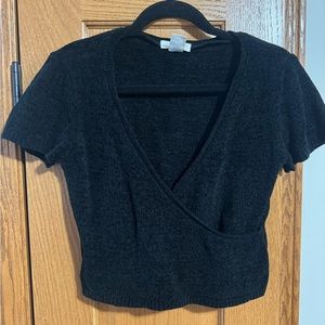Urban Outfitters Wrap Short Sleeve Sweater